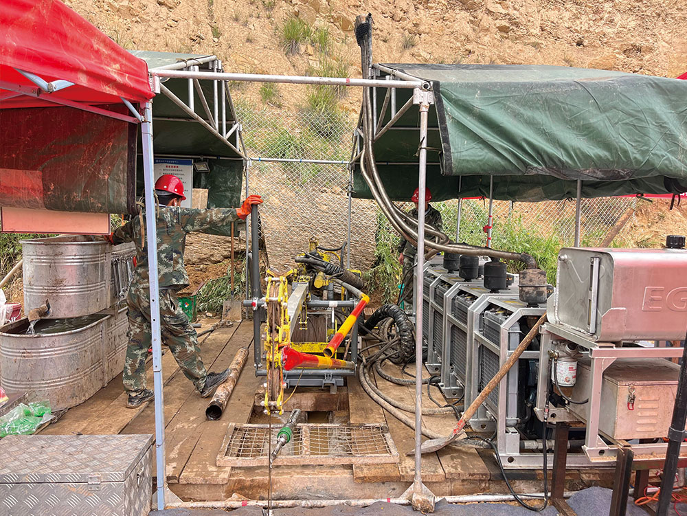 Low-angle inclined core drilling